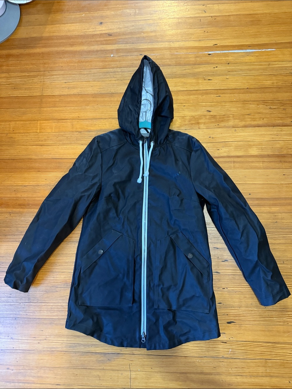 Noize Black Hooded Raincoat